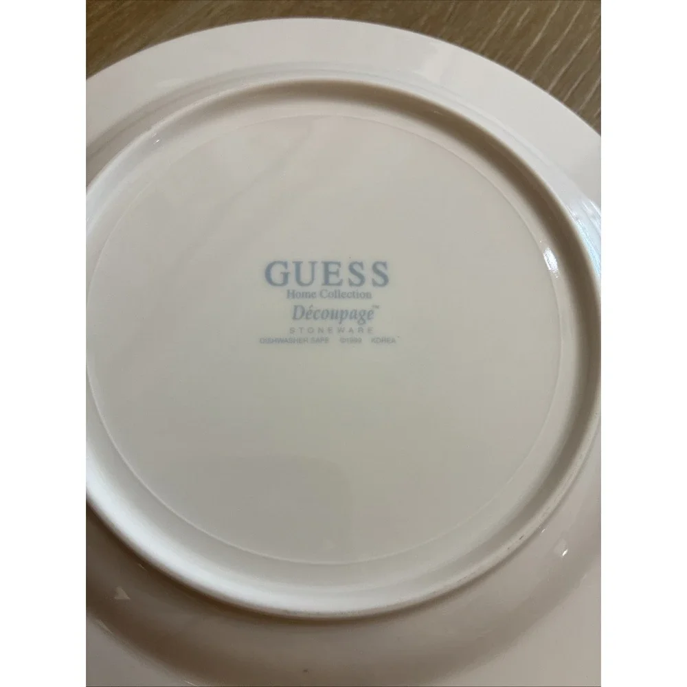 Guess Home Collection Decoupage Salad Plate Lot Of 4 8